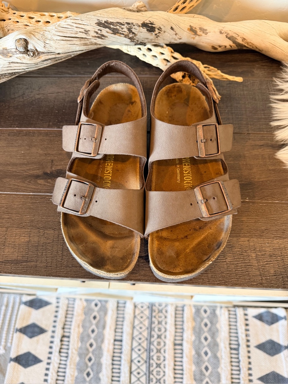 Birkenstock Milano Sandals Mocha Brown Leather Size 37 Women’s 6 Mens 4